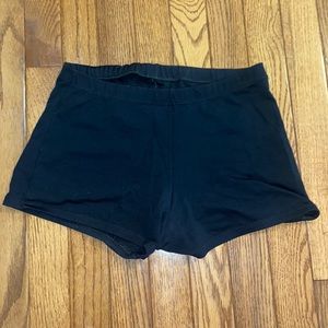 Black High waisted Spandex shorts